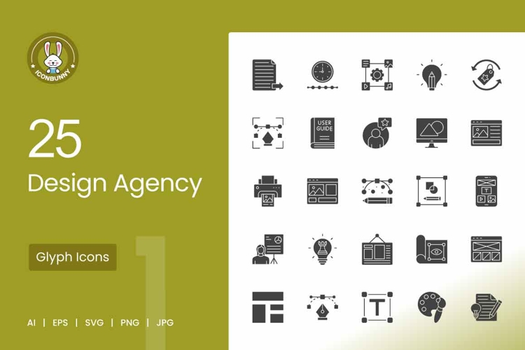 25 Design Agency Essentials Icons
