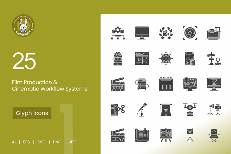 Film Production & Cinematic Workflow Systems Icons