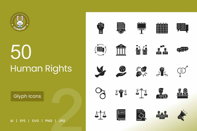 Human Rights Glyph Icons