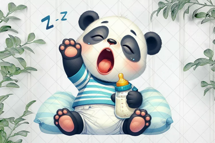 Blue Baby Panda Sublimation