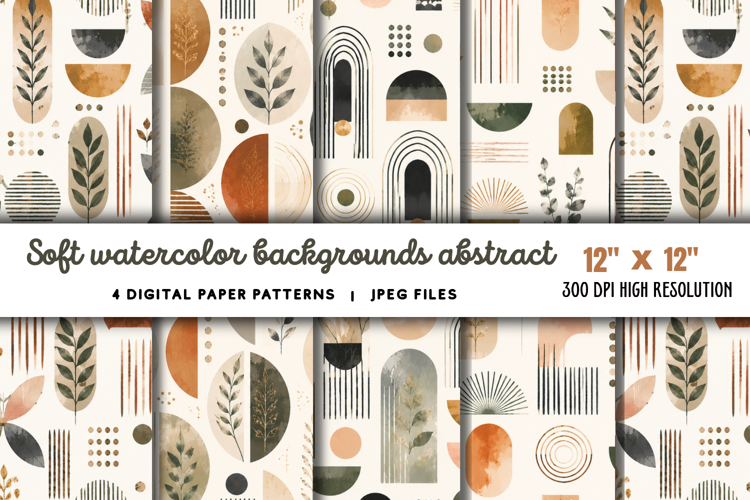 Soft Watercolor Backgrounds Abstract JPG