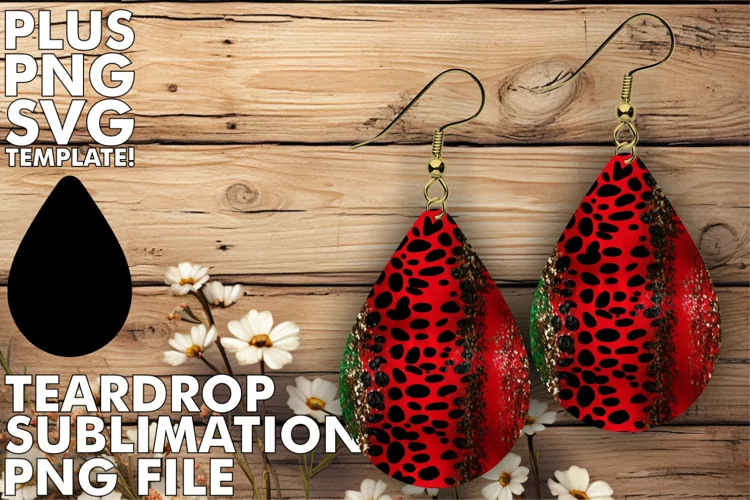 Glamorous Teardrop Earrings: Leopard Print Delight