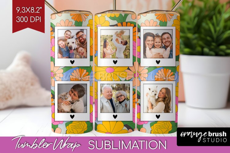 Groovy Photo Tumbler PNG - Flowers Picture Tumbler Wrap