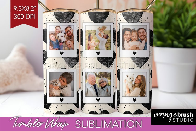Valentines Day Photo Tumbler PNG - Heart Picture Tumbler