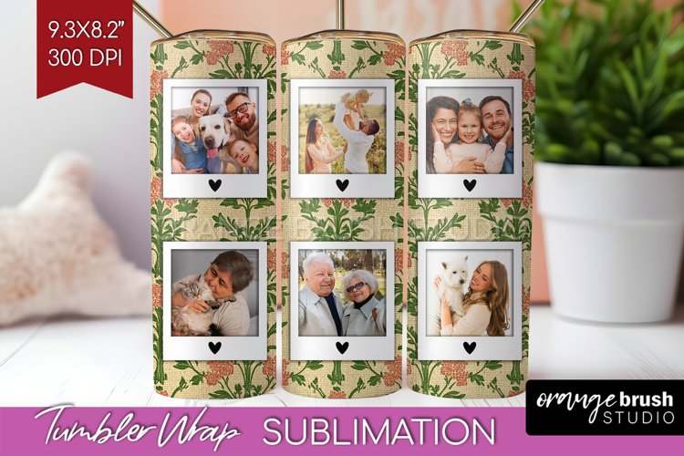 Flowers Photo Tumbler PNG - Vintage Floral Picture Tumbler