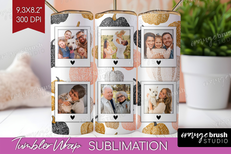 Pumpkun Photo Tumbler PNG - Fall Picture Tumbler Wrap