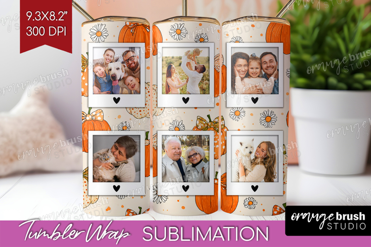 Pumpkun Photo Tumbler PNG - Fall Picture Tumbler Wrap