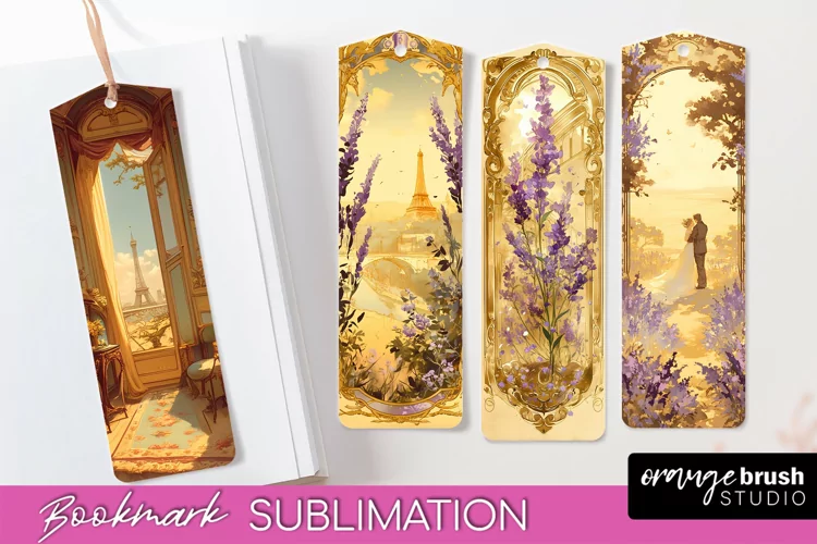 Vintage Scrapbook Bookmark Sublimation - Ephemera Bookmarks