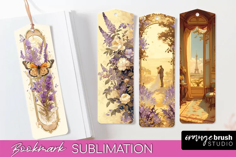 Vintage Scrapbook Bookmark Sublimation - Ephemera Bookmarks