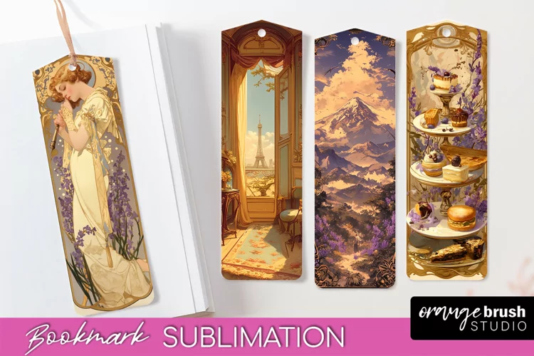Vintage Scrapbook Bookmark Sublimation - Ephemera Bookmarks