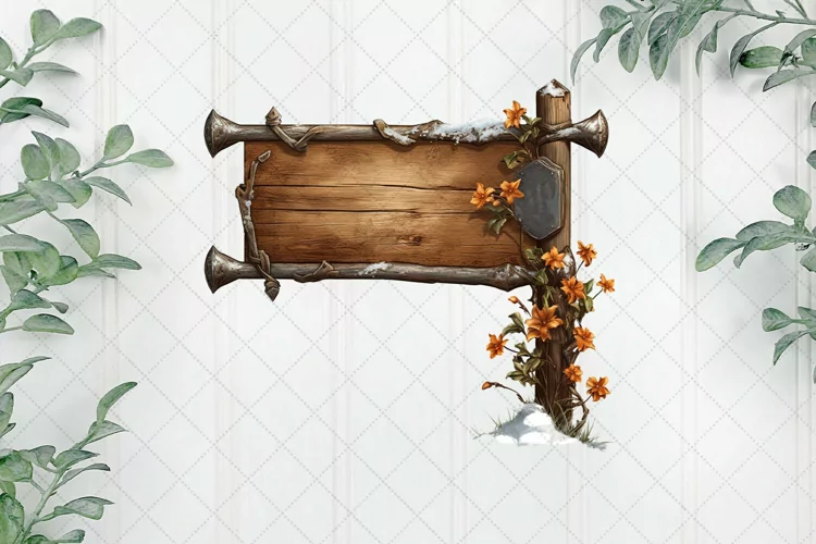 Vintage Warm Wooden Sublimation Clipart