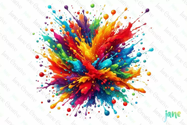 Watercolor Color Splash Clipart