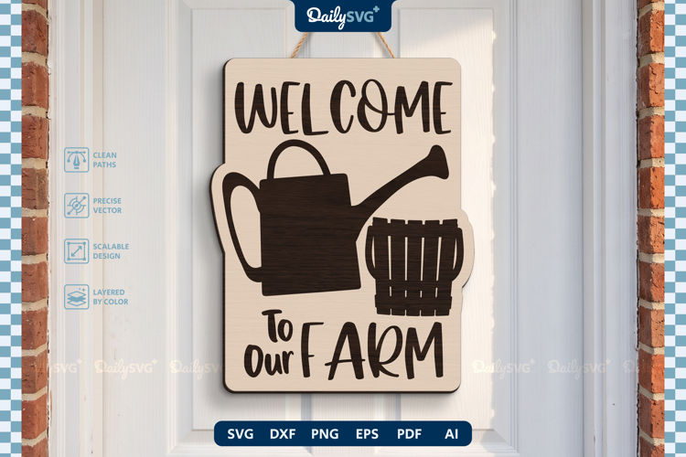 Welcome To Our Farm Wall Decor SVG Farmhouse Sign