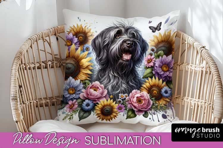 Wirehaired Pointing Griffon Pillow Cover Dog Sublimation PNG example image 1