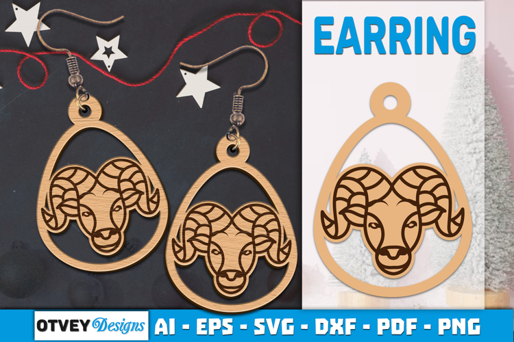 Zodiac Earring Lasercut | Earring Design Lasercut