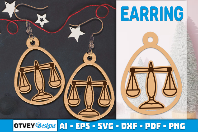 Zodiac Earring Lasercut | Earring Design Lasercut