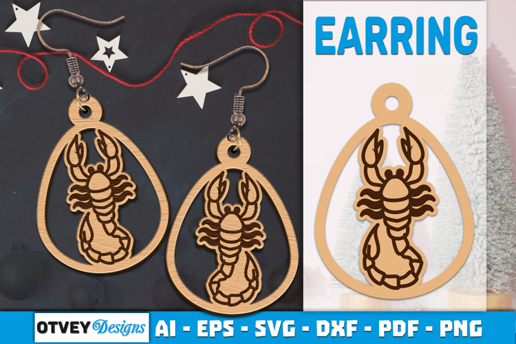 Zodiac Earring Lasercut | Earring Design Lasercut