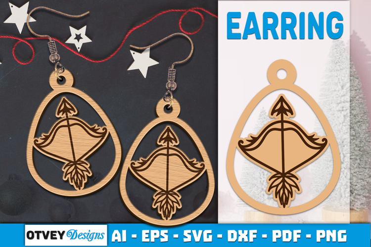 Zodiac Earring Lasercut | Earring Design Lasercut