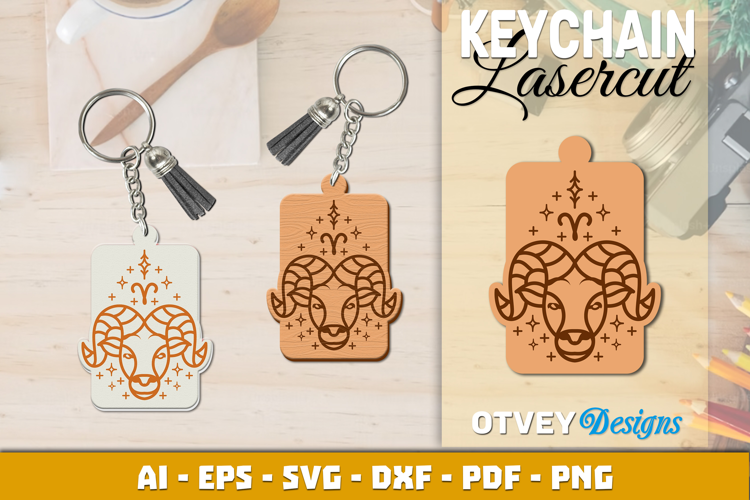 Zodiac Keychain Lasercut | Keychain Design Lasercut