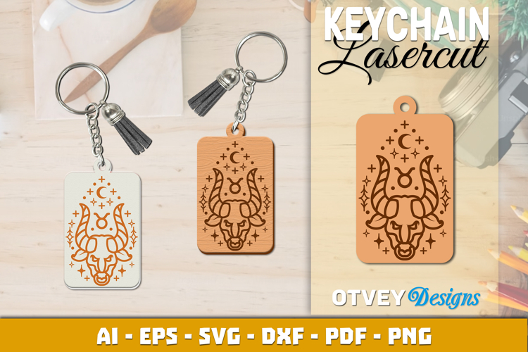 Zodiac Keychain Lasercut | Keychain Design Lasercut