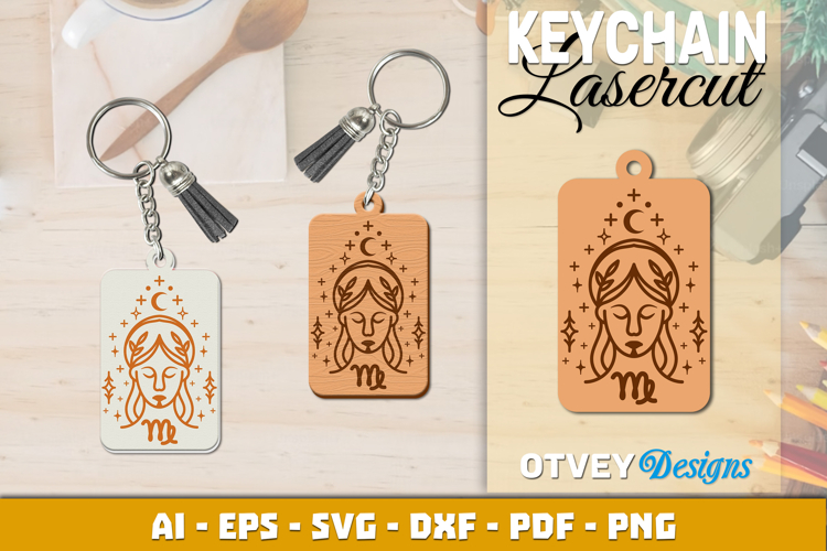 Zodiac Keychain Lasercut | Keychain Design Lasercut