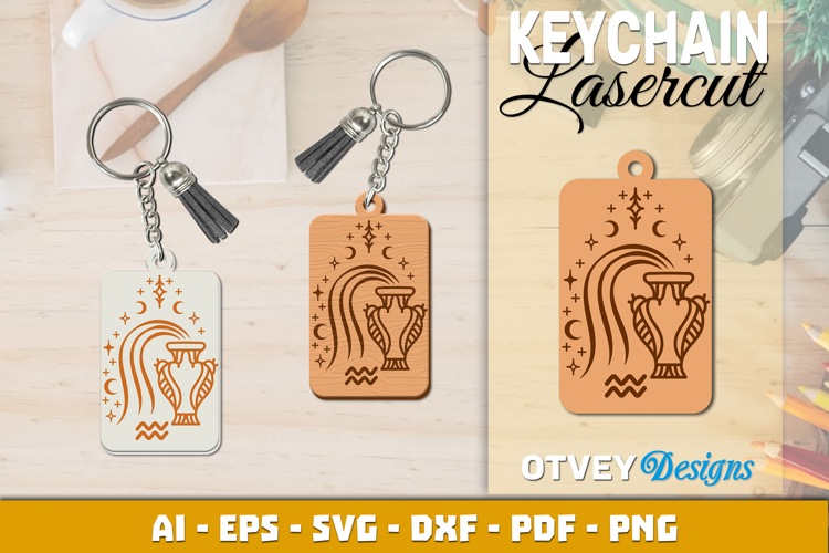 Zodiac Keychain Lasercut | Keychain Design Lasercut