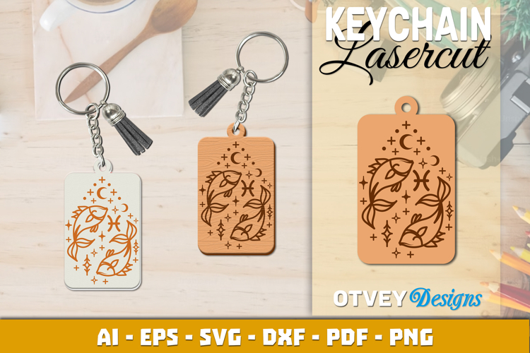 Zodiac Keychain Lasercut | Keychain Design Lasercut