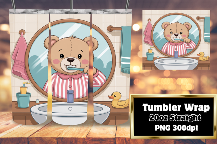 EXTRAORDINARY 20oz Tumbler Graphic , Cute Bear