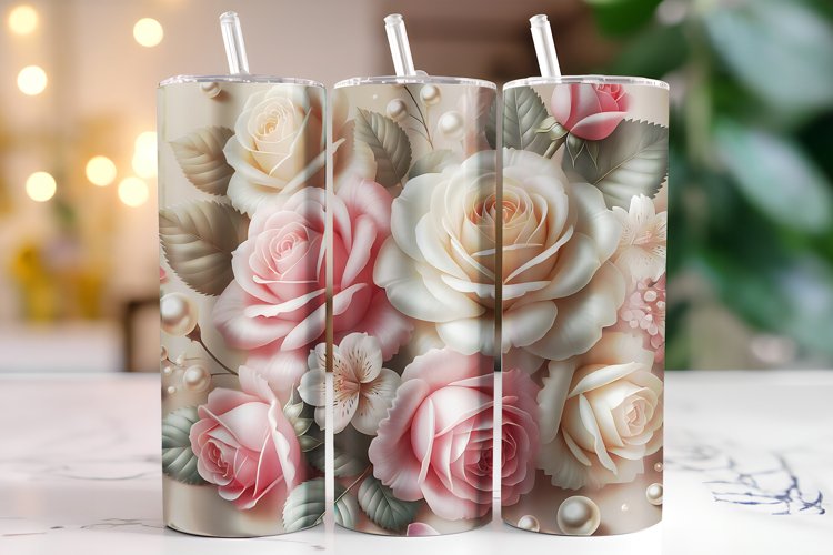 Flowers Tumbler Wrap | Sublimation | Tumblers