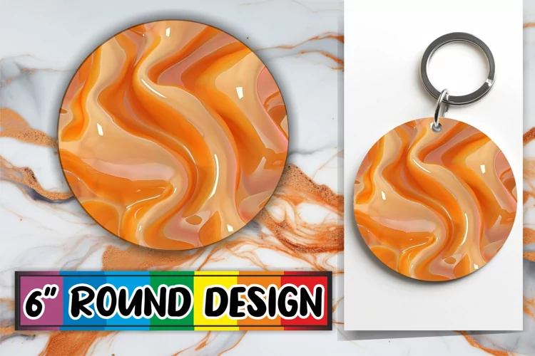 Whimsical 3D Inflated Puff Keychain Sublimation Art