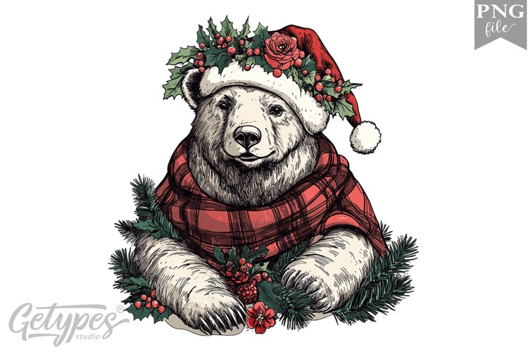 Christmas Bear Clipart Image 23