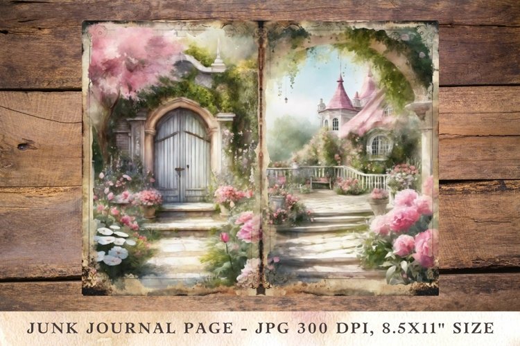 Printable Junk Journal Pages fairy forest 5