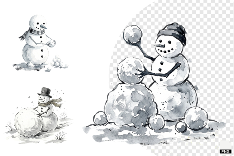 Snowman Party Clipart