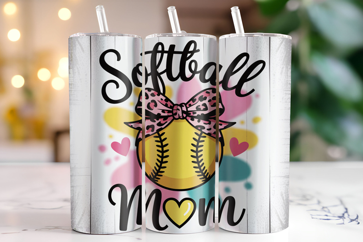 Softball Tumbler Wrap Image 10