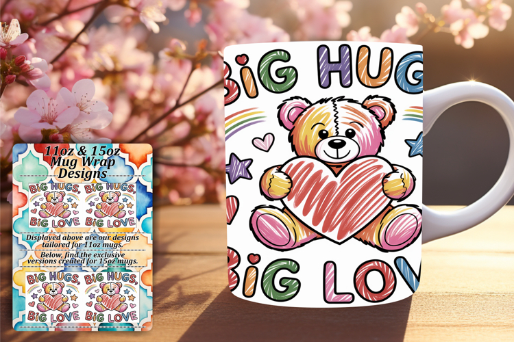 Dreamy 15oz Mug Wrap Png Design , Valentines Day