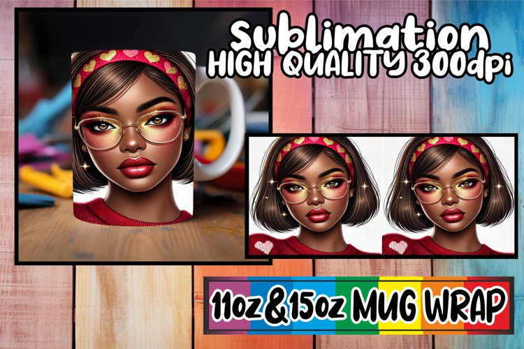 Cozy mornings 11oz 15oz sublimation wrap, Love Girl example image 1