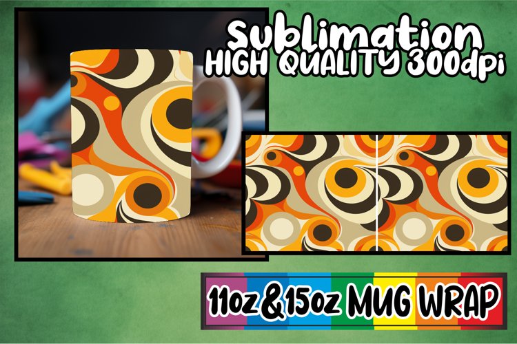 Spring Burst Abstract Mug Wrap Sublimation 11oz 15oz example image 1
