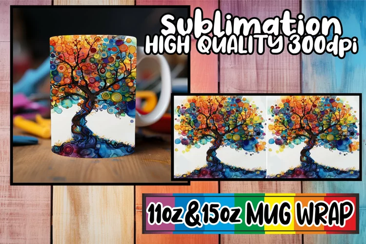 Vibrant Canopy Mug Wrap - Sublimation 11oz 15oz