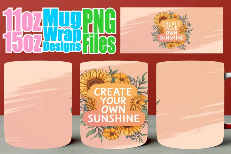 Serene thoughts 11oz 15oz sublimation wrap, Quote