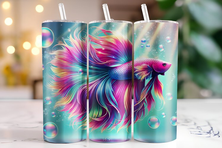 Fish Tumbler Wrap | Sublimation | Tumblers example image 1