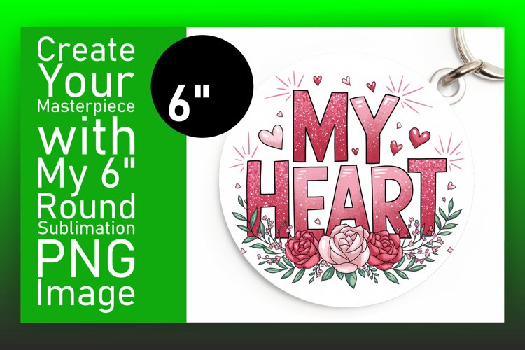 Vibrant Circle PNG Sublimation Design , Valentines