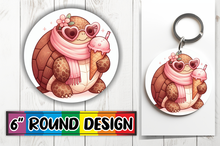 Radiant Sublimation Coasters, Turtle