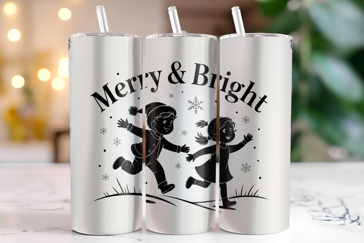 Merry & Bright Svg | Christmas Svg | Svg Cut Files