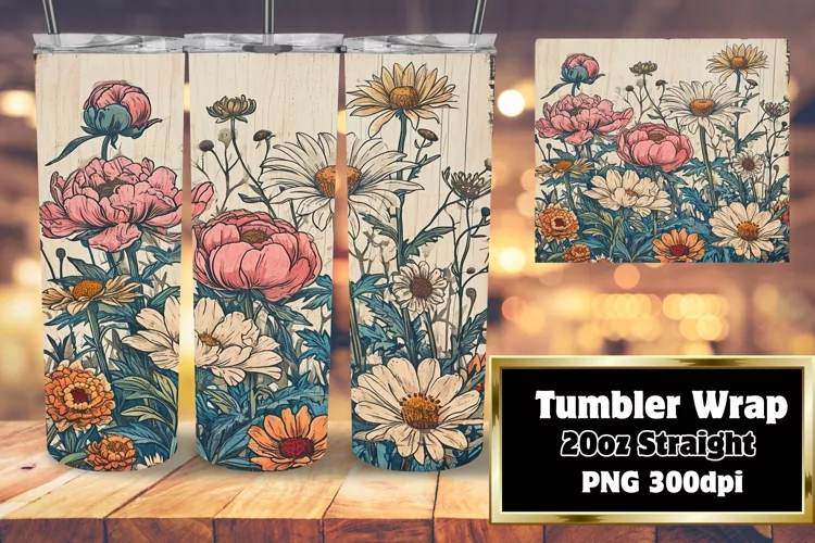 Classic Blossom Sublimation Tumbler - 20oz Collection