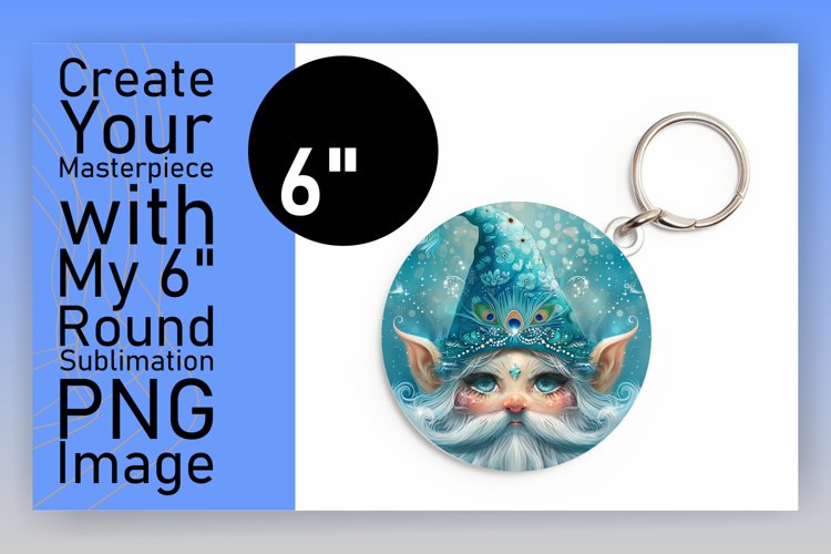 Enchanted Encounters: Gnome Round Design Sublimation PNG