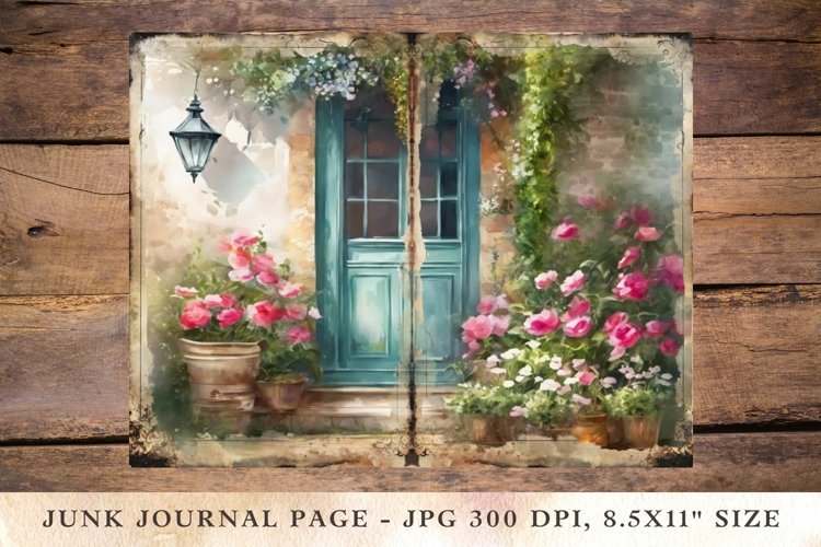 Printable Junk Journal Pages garden 5 example image 1