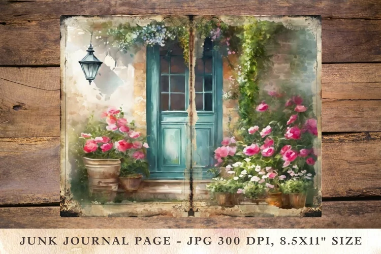 Printable Junk Journal Pages garden 5
