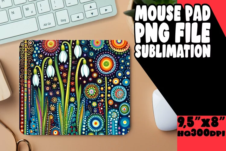 Vibrant Nature-Inspired Mouse Mat