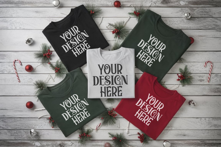 Christmas Family Matching Group T-Shirt Mockup