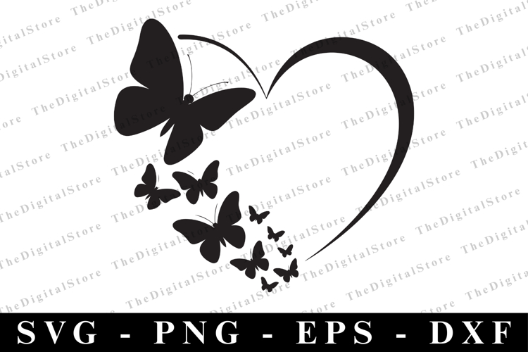 Butterflies Heart Svg | Svg Cut Files | Cricut
